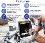 Antidious Fume Extractor Anti-ESD Solder Smoke Absorber Portable Filter for Soldering DIY Fan Extraction Equipment with Spare Activated Carbon for Brazing Welding Soldering, Fume Prevention Remover