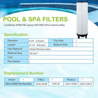 Savener® S7M120 System 3 Inner and Outer Pool Filter, Compatible with 25021-0200S & 25022-0201S, Replacement for Sta-Rite System 3 S7M120-KIT, SR300 Pool Filter Cartridge, 300 Sq. Ft