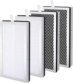 4 Pack Model 15 Replacement Filters Compatible with Air Puri-fier MA Series, H13 True and Activated Carbon, 3 in 1 with Pre-Filter