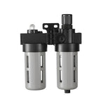 Compressed Air Filter Regulator Lubricator Combo Airtac BFC4000 1/2''NPT 0-140 PSI with Pressure Gauge Semi-Auto Drain 3 in 1 Two FR.L Unit