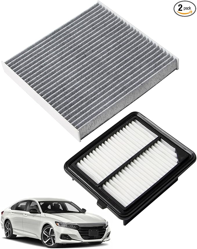 Cabin Air Filter Replace CF10134 & Engine Air Filter Replace CA11399 Compatible with Honda Accord L4 2.0L Hybrid 2014-2015 2017-2022