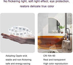 Bathroom Mirror with LED Lights，Smart Illuminated LED Bathroom Mirror，Energy-Saving LED Smart Mirrors，LED Mirror for Bathroom，with Demister Pad and Smart Touch Switch(H70*W80cm/H27.6*W31.5IN)