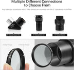 Astromania Telescope Moon Filter 2 inch, Neutral Density Telescope Filter ND96-0.3 with 50% Light Transmission Reduces Moon Glare&Enhances Lunar Crater Detail, Work with Telescope Accepts 2" Eyepiece