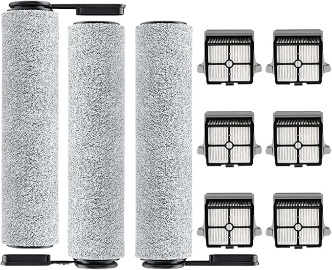 Wet and Dry Vacuum Cleaner Roller Brushes & Filters, Compatible for Tineco, Floor ONE S7 ProS6, Vacuum Cleaner Accessories Floor Scrubber Parts(E)