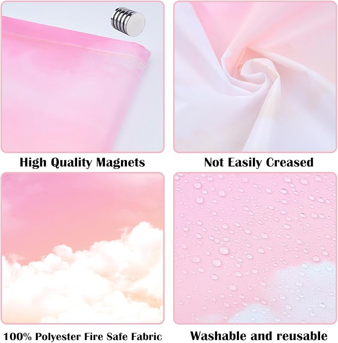 4 Pcs Fluorescent Light Covers - Classroom, Office 4 x 2 Feet Flame Retardant Magnetic Covers for Ceiling Lights Filters (Rainbow)