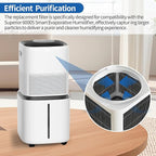 8-Pack Humidifier Premium Replacement Filters for LEVOIT Superior 6000S Smart Evaporative Humidifier + 4-Pack Top Fill Humidifier Filters Replacement, Gray