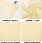 4 Pcs Fluorescent Light Covers - Classroom, Office 4 x 2 Feet Flame Retardant Magnetic Covers for Ceiling Lights Filters (Warm Yellow)