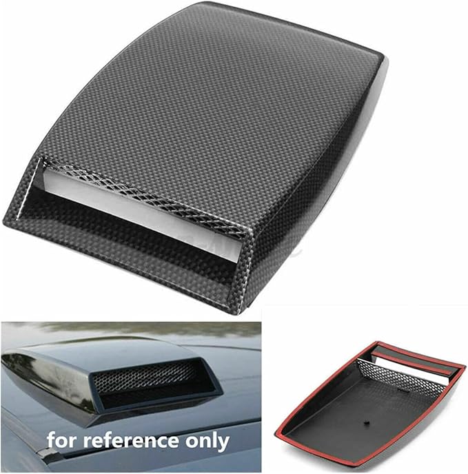 Car Air Flow Intake Hood Scoop Vent Bonnet Decorative Covers Kit Universal Compatible With BMW And Audi Compatible With Benz And Focus(Silver)