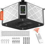 ABESTORM Air Filtration System Woodworking Built-in Ionizer, 1350CFM Hanging Air Filter with Strong Vortex Fan, 360 Degree Intake, Shop Dust Collector for Woodworking, Garage WorkShop, DecDust 1350IG