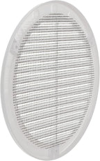 Vent Systems 6" Inch (Opening Dimensions) White Soffit Vent Cover - Plastic Round Air Vent Grille - Built-in Mesh Screen - HVAC Register Louver for Bathroom, Home, Kitchen
