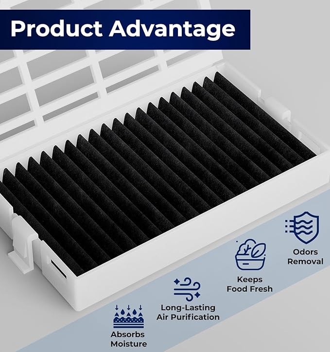 4 PACK W10311524 Refrigerator Air Filter Replacement Compatible With Whirlpool, AIR1, Maytag, Kitchenaid, and Jenn-Air, Replace for Fresh Flow Refrigerator Air Filter