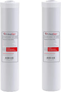 LiquaGen Activated Alumina + Carbon + KDF-55 Replacement Water Filter Cartridge – Helps Manage Fluoride, Chlorine & Taste, Refillable 2.5" x 10", 2.5" x 20", 4.5" x 10", 4.5" x 20" (2, 4.5" x 20")