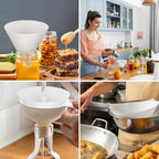 25 Pack 10" Deep Fryer Oil Filters Non Woven Cooking Oil Cones Strainer Maple Syrup Beeswax Filter Disposable White Grease Kitchen Filters for Hotels Restaurants Cafes Food Trucks