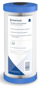 Pentair Pentek R50-BB Big Blue Sediment Water Filter, 10-Inch, Whole House Pleated Polyester Filter Cartridge, 10" x 4.5", 50 Micron