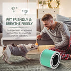 Core 300 Toxin Absorber Replacement Filter for LEVOIT Core300-P Core 300 VortexAir Air Purifier, 3-in-1 HEPA and Activated Carbon, Core 300-RF-TX, 2 Pack, Green