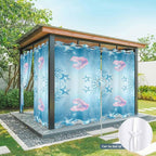 Ocean Shell Outdoor Curtains for Patio Corals Starfish Summer Marine Waterproof Outside Curtains with Grommet Top Weatherproof Curtain for Cabana Pergola Gazebo, 1 Panel, 54" W x 95" L