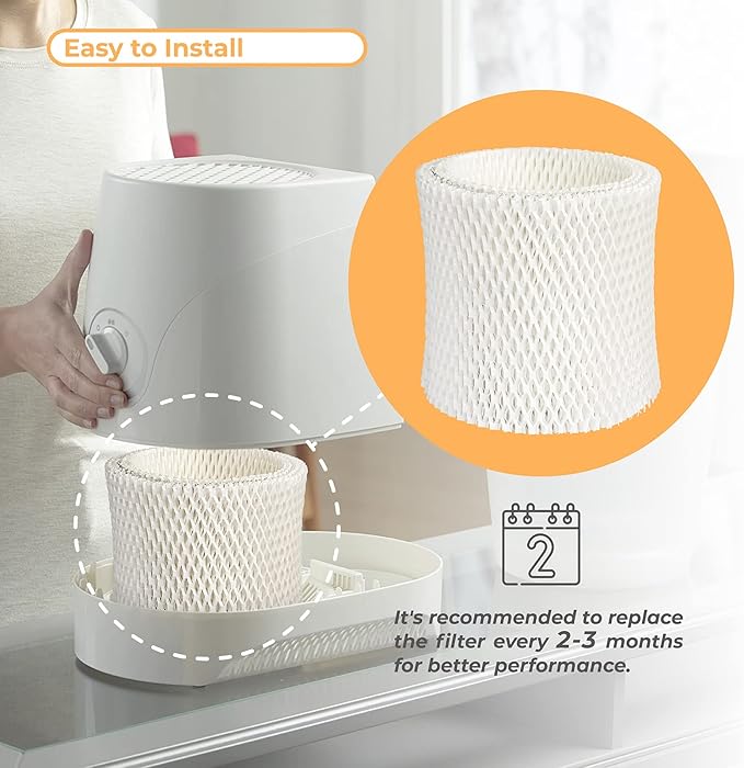 ANTOBLE 2 Pack HC-888 HC-888N Humidifier Wicking Filters Replacements for Honeywell HC888 HCM-890 HEV-320 Series & Duracraft D88 DCM-200 DH-890 Humidifier Filter C