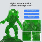 ANYCUBIC ABS-Like Resin 3.0, Upgraded 14K 3D Printer Resin with Enhanced Strength and Toughness, High Precision, Low Odor, Wide Compatibility for All LCD Resin 3D Printers (Clear Green, 1kg)