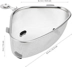 Hemoton Triangle Corner Sink Strainer Basket 8.46X6.10X2.95In Kitchen Drain Basket with Portable Lightweight Design Food Residue Filter for Fruits Vegetables and Kitchen Waste