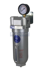 HEAVY DUTY INDUSTRIAL GRADE COALESCING FILTER WITH 0.01u MICRON ELEMENT, 11oz METAL BOWL, REMOVES 99.98% MOISTURE, VAPOR AND OIL FROM COMPRESSED AIR LINES, MANUAL DRAIN (3/4" NPT, 11oz BOWL)