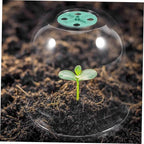 2pcs Small Garden Cloche Clear Plastic Humidity Domes for Mini Greenhouse Protectors with Optimal Airflow and Heat Insulation for Winter Outdoor Use