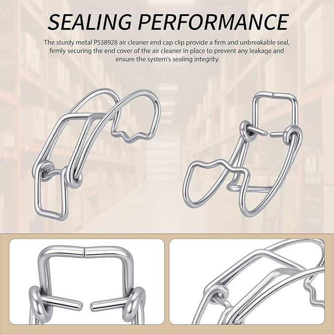 8 Pcs P538928 Air Cleaner End Cap Metal Clip Compatible with Dona-ldson, Air Filter Clips, Maintain The Sealing 0f The Air Cleaner End Cap