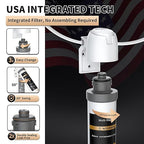 Under Sink Water Filter System with Brushed Nickel Faucet, NSF/ANSI 42&53 Anti-Clogged Pleated Filter Quick Change EZ Install, Reduce PFAS/Lead/Chlorine/Sediment, 8K Gallons Long-Lasting