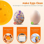 Egg Brush Cleaner, Egg Cleaner for Fresh Eggs, Cute Chick Shaped Egg Wash and Brush, Washing Egg Tool for Standard Sized Eggs (Pink)