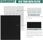 D360 True HEPA Replacement Filter D3, Compatible with D360 Air Purifier, Compare to D3 Filter, Item Number 1712-0101-02,2 H13 True HEPA Filters + 8 Activated Carbon Pre-Filters