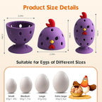 Egg Brush Cleaner, Egg Cleaner for Fresh Eggs, Cute Chick Shaped Egg Wash and Brush, Washing Egg Tool for Standard Sized Eggs (Purple)