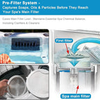 Spa First Filter Replacement 6-Pack,Compatible with MAAX,Whirlpool,Coleman-Easy Install,Essential Oil & Debris Reduction,Low Maintenance Hot Tub Accessories