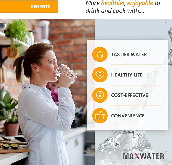 Max Water 5 Micron 20 x 4.5 Sediment Filter 20 inch Whole House BB Water Filteration System Replacement Compatible Cartridge DGD-5005-20, FP25B, AP810-6, FPMB5-20, P5-20, 155358-43, SDC-45-2005