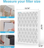 Reusable 14x20x1 Air Filter (MERV 8), 1 Foldable Frame + 6 Refills (Not Individual Filters), Greener HVAC AC Furnace Air Filters MPR 700&FPR 5(Actual Size:13.75"x19.75"x0.75")