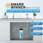 WINGSOL Under Sink Water Filter with Faucet, Reduce Heavy Metals/Chlorine/PFAS/PFOA/PFOS/Odor/Sediment, NSF/ANSI 42&53 Improve Taste, EZ Change Life Indication Mineral pH+ Sink Water Filter