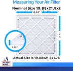 Filter King 19.88x21.5x2 Air Filter | 12-PACK | MERV 8 HVAC Pleated A/C Furnace Filters | MADE IN USA | Actual Size: 19.88 x 21.5 x 1.75"