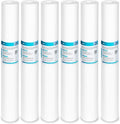 Membrane Solutions 5 Micron Sediment Water Filter Replacement Polypropylene Cartridge 20" x 2.5" for Whole House Filter System - 6 Pack