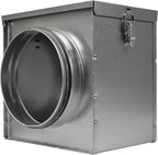 Repa Market 6" Duct Air Filter Box – Galvanized Steel Inline Dryer Filter Housing for Round Duct - EPDM Rubber Gaskets – Easily Serviceable Lint Trap – Intake Ventilation, Home Improvement