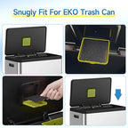 20 Packs 3.15x3.15x0.32 Inch Odor Absorbing Filter Refills for EKO Trash Cans, Activated Charcoal Deodorizer Compatible with EKO Step & Touchless Garbage Cans with Built-in Filter Compartment