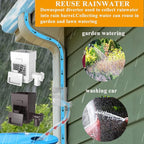 Rain Barrel Diverter Kit, Downspout Diverter Fits for 2x3 or 3x4 Inch Gutter Downspouts, Rainwater Collection System with Adjustable Valve and Filter - Brown