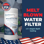 American Made, Sediment Water Filter, 10" x 4.5", Replacement for Pentair Pentek DGD-5005, GE® GXWH40L, GXWH35F, Culligan® RFC-BBSA, 3M® Aqua-Pure® AP810, 5 Micron, Pack of 4