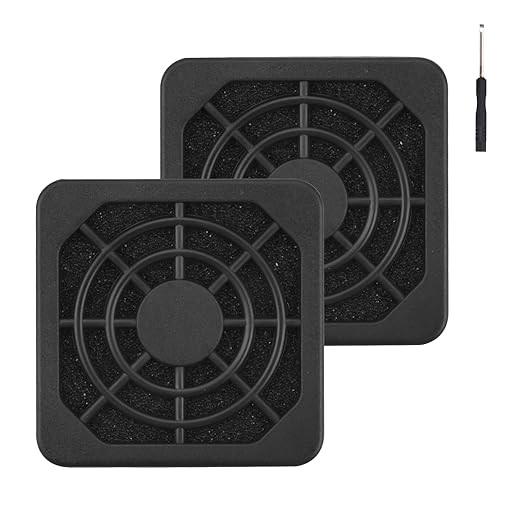 [2 Pack] ELUTENG 40mm Fan Filter Dustproof Cover USB Cooling Ventilator Plastic Grill 40 * 40mm USB Fan Blower Mesh Kit Compatible for DIY 4cm Computer Case Fan Dirt Filtering