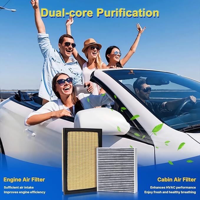 Cabin & Engine Air Filter Kit for 2013-2018 Rav4 2.5L(GAS)