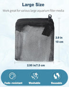 Pawfly 8 Pack Aquarium Filter Media Bags, Fish Tank Fine Mesh Bag with Plastic Zipper Aquarium Reusable Mesh Bag for Activated Carbon, Bio Filter Balls, Filter Stones (3" x 4")