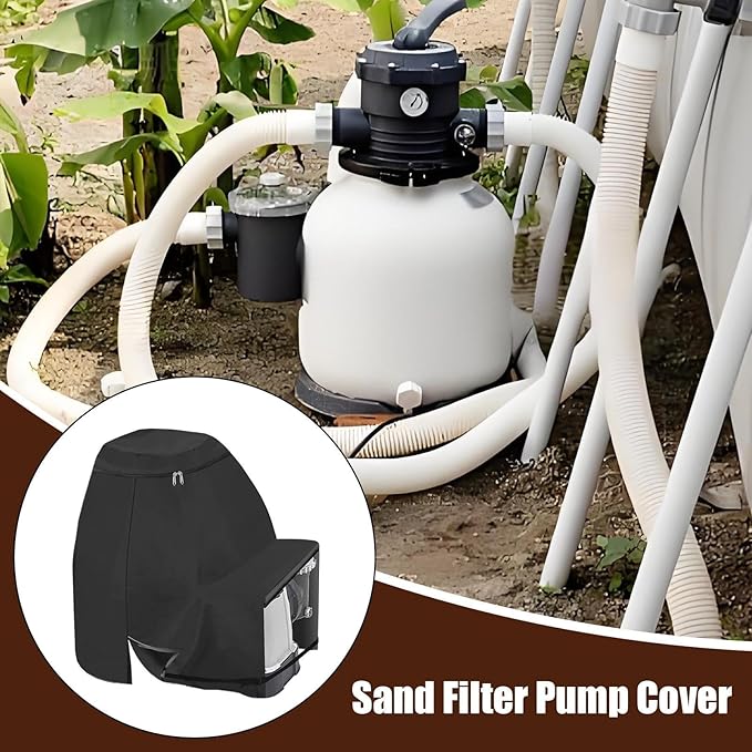 Waterproof Pool Pump Protection - Outdoor Filter Cover, Heavy Duty Pump Shield | UV Resistant Sand Pump Protection, Durablle Outdoor Housing Cover for Porch Equipment with Pool Filter Setup