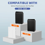 5510 5520 HEPA Air Purifier Filter Q Replacement for Winix 5510 5520 Plasmawave Air Purifier H13 True HEPA Carbon Filter,# 1712-0123-00,2 Set