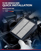 KAX Engine Air Filter, CA9600 Replacement for Accord V6 (2003-2007), RL (2005-2008), TL (2004-2006), Rigid Panel