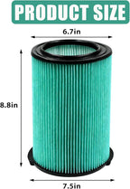 2 Pack VF6000 5-Layer Pleated Replacement Vacuum Filter Compatible for Rigid Shop Vac 5-20 Gallon Wet/Dry Vacuums,Fit for Husky 6-9 Gallon Vacs