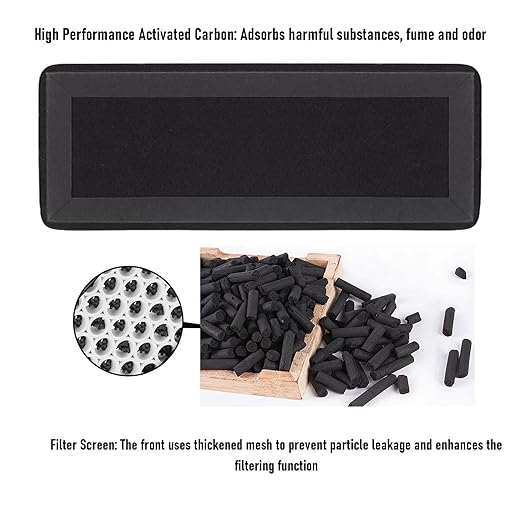Eujgoov 2 Pcs 3D Printer Air Filter, Particulate Air 13 and Activated Carbon Combo Filter Without Brush for Bamboo Series