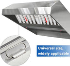 19.5 in x15.5 in Commercial Hood Filters - 430 Stainless Steel 5-Groove Baffle Filters for Restaurant Kitchen Exhaust Hoods Pack of 6