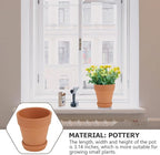 5pcs Red Clay Succulent Pots with Saucers, Indoor Succulent Plant Containers, Breathable Baked Terracotta Flower Planters for Home Gardening and Nursery Use